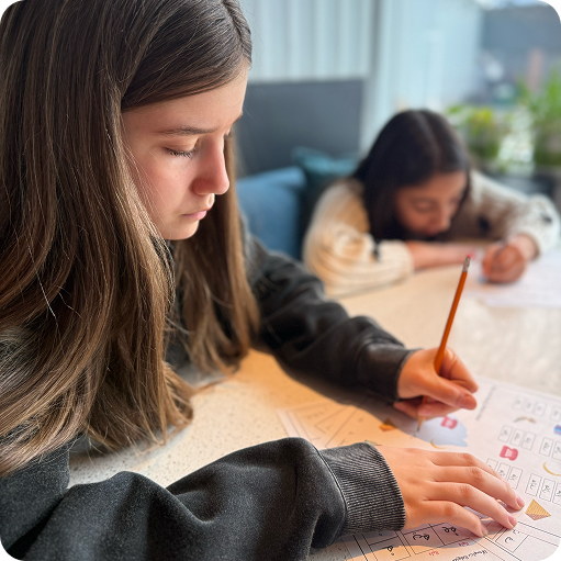 Adult learner studying Arabic