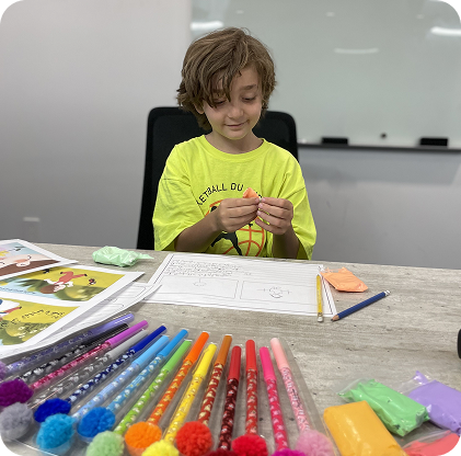 Salis learner working with Arabic learning materials